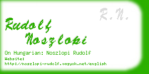 rudolf noszlopi business card